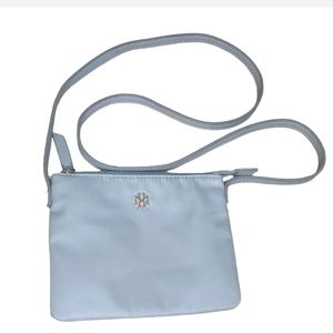 Mark & Hall Desert Taupe Small Crossbody Bag Purse Pink Diamond Lining